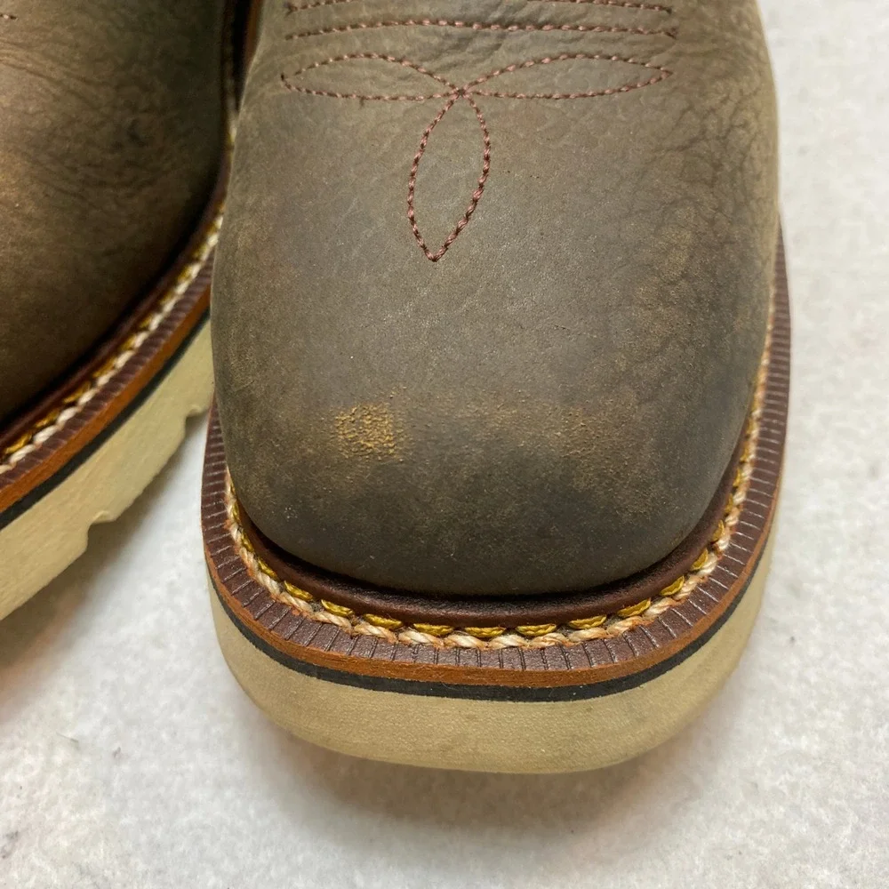 Thorogood Boots Mens 10 Brown 814-4332 Wellington Square Toe Work EH SR